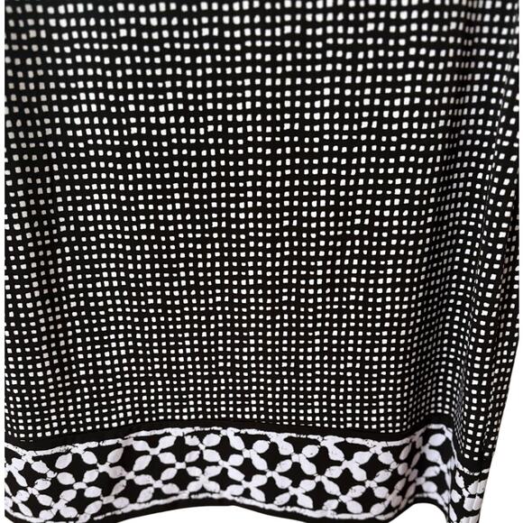 Michael Kors Black White Long Sleeve‎ Shift Dress Size Large - Picture 2 of 5